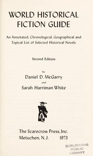 Pre-Owned World Historical Fiction Guide: An Annotated, Chronological ...