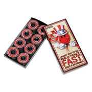 World Industries I Want You Abec-9 8mm Silver / Red Skateboard Bearings - Abec-9 8mm