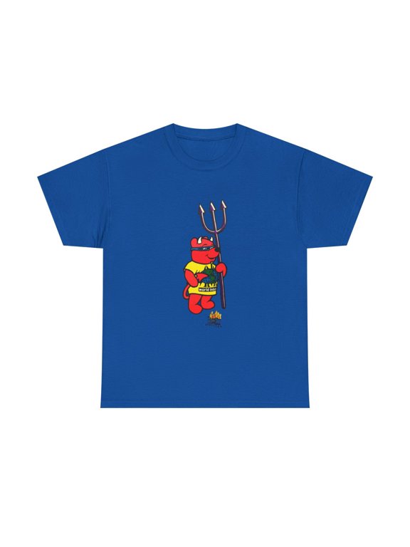 World Industries Red Devil Bear Skate Skateboarding 90s Design T Shirt Tee - Royal / 3XL