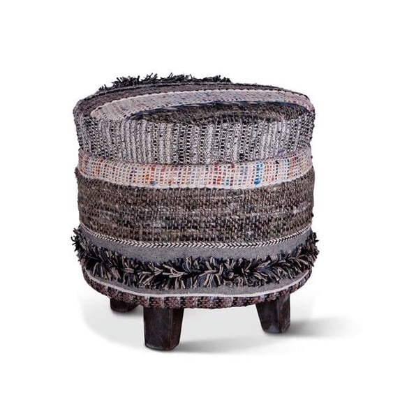 World Interiors Algiers 19" Fabric Upholstered Storage Stool in Multi-Color