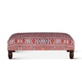 thumbnail image 1 of World Interiors Algiers Fabric Upholstered Red Pattern Ottoman in Multi-Color, 1 of 5