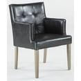 thumbnail image 1 of World Interiors Avery 18.5" Eco-Friendly Leather Accent Chair in Black, 1 of 6