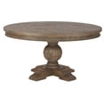 thumbnail image 1 of World Interiors Chatham Downs 48" Round Wood Dining Table in Teak Brown, 1 of 2