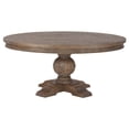 thumbnail image 1 of World Interiors Chatham Downs 72" Round Wood Dining Table in Teak Brown, 1 of 2