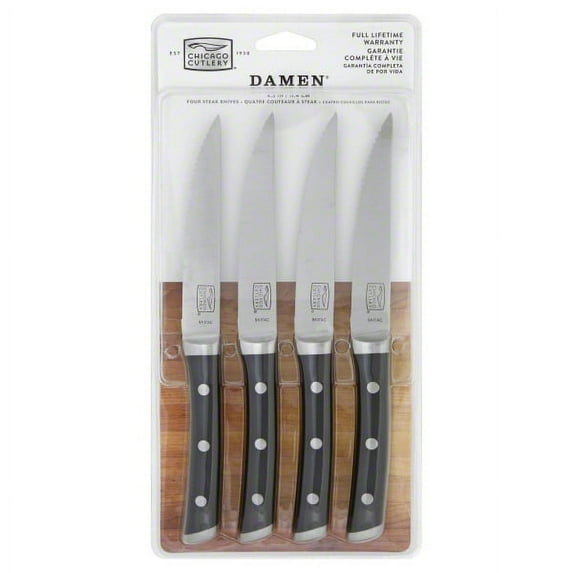 World Kitchen, Chicago Cutlery Damen 4.5 Inch Steak Knives, 4 knives