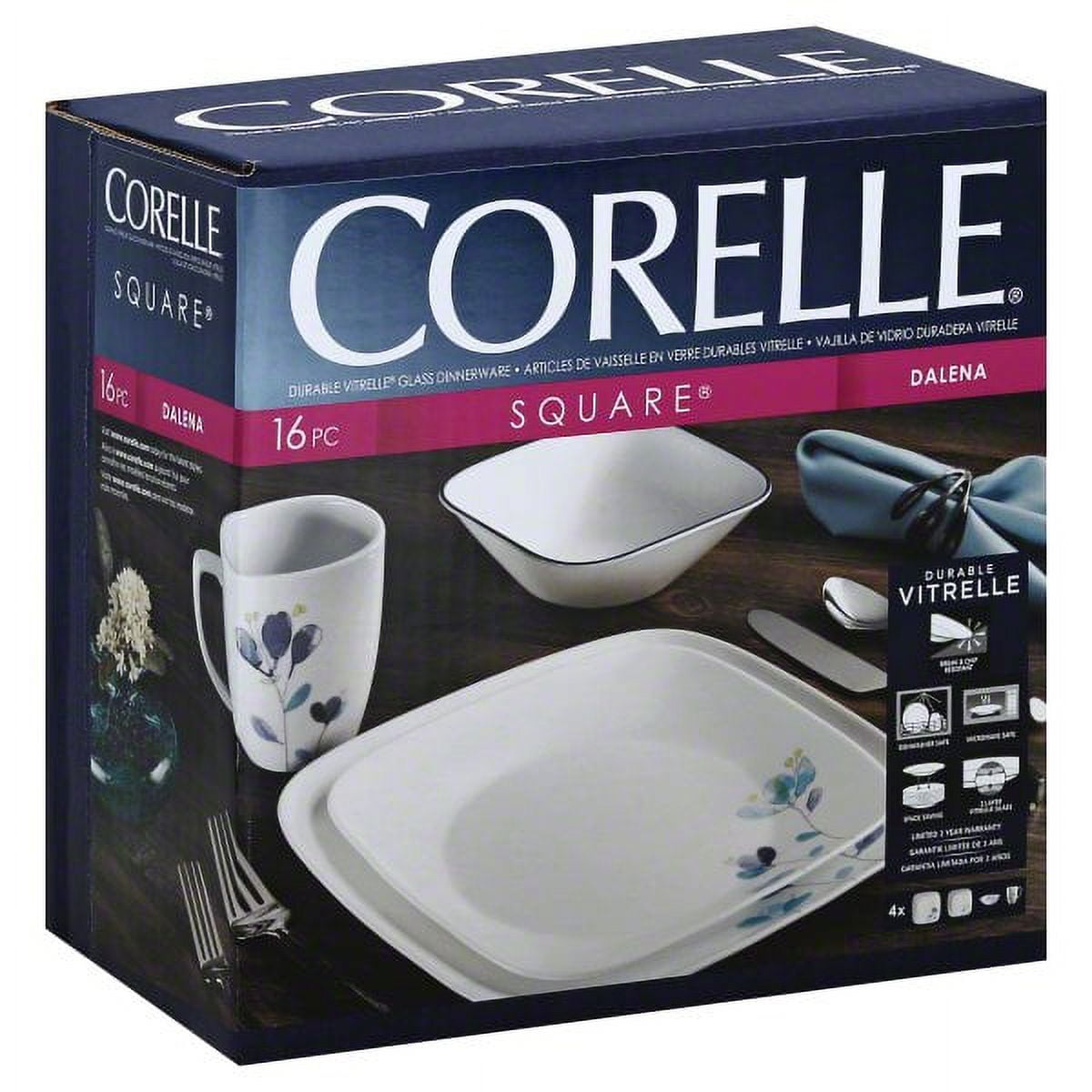 World Kitchen, Corelle Square 16 Piece Dalena Dinnerware Set, 1 set