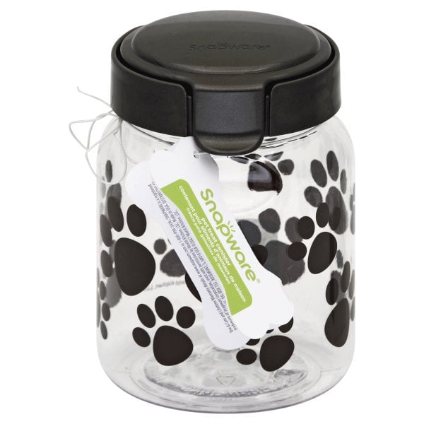 SNAPWARE CORPORATION Pet Treat Container, Paw Design, 4.2Cups 1098566
