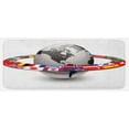 thumbnail image 1 of World Kitchen Mat, Earth Planet and Orbit with National Flags International Composition with Countries, Plush Decorative Kitchen Mat with Non Slip Backing, 47" X 19", Multicolor, by Ambesonne, 1 of 1