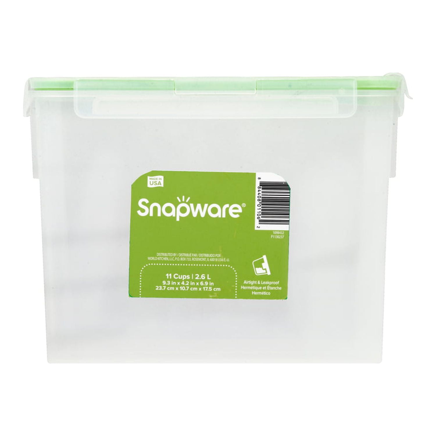 Snapware 1098431 10 Cup Rectangle Airtight Food Storage Container