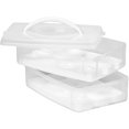 thumbnail image 1 of World Kitchen Stack N Snap Clear Plastic Durable Handle Food Storage Container, 1 of 4