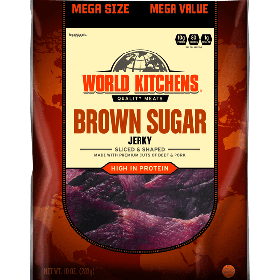 World Kitchens Jerky, Brown Sugar, 10oz