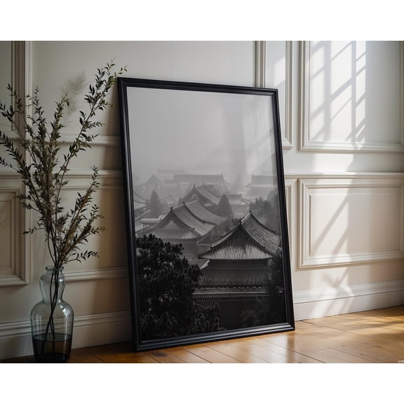 World Landmark Beijing Temple Roofs Photography Print China Architecture Wall Art