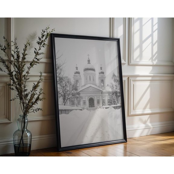 World Landmark Helsinki Cathedral Print Black And White Finland Architecture Photography