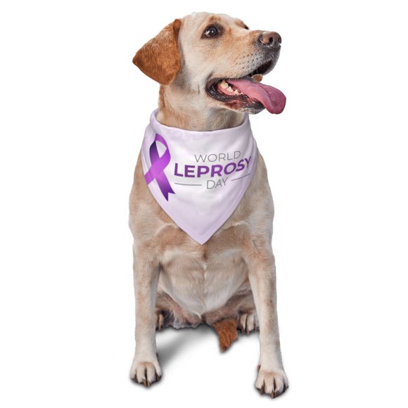World Leprosy Day Dog Bandanas Triangle Bibs Pet Scarf Accessories For Small Medium Large Dogs And Cat