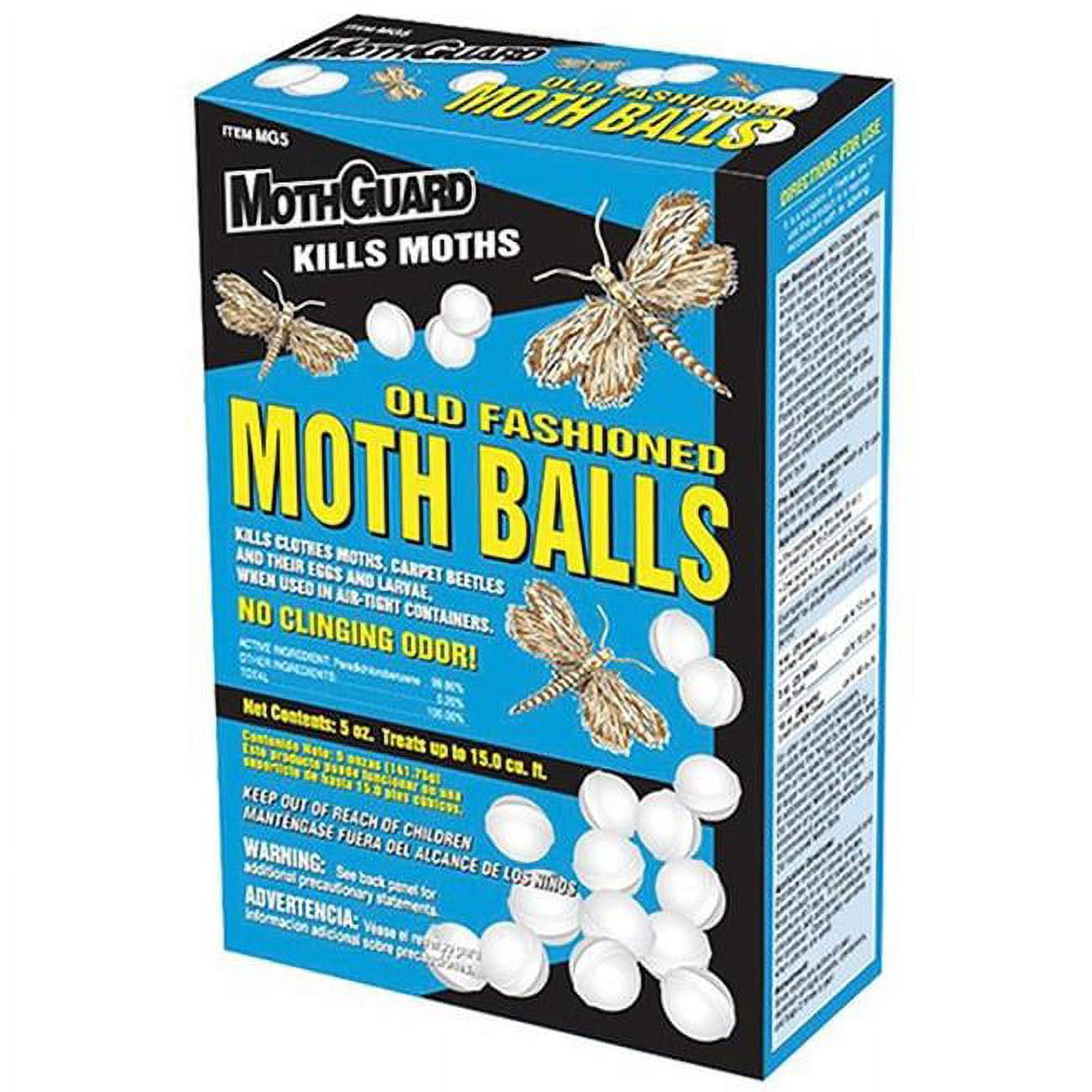 World & Main 381940162 5 oz Moth Balls Box - Mothguard