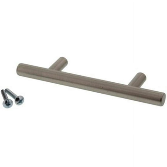 World & Main 59991 3 in. Cabinet Pull, Satin Nickel