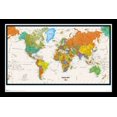 thumbnail image 1 of World Map 09 Laminated & Framed Poster Print (24 x 36), 1 of 1