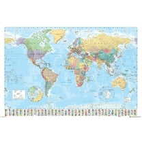 World Map 2019 34" x 22.37" Poster by Trends International