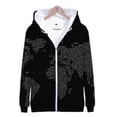thumbnail image 1 of World Map 3D Print Oversized Zip Up Women/Men Hoodie Sweatshirt Streetwear Hip Hop Fleece Zipper Hooded Jacket Casual Sportswear, 1 of 3