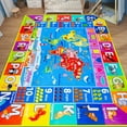 thumbnail image 1 of World Map ABC Kid Rug for Playroom 78.7"×59" Geography Classroom Play Rug Educational Baby Playmat Alphabet Mat for Primary School Fluffy Non-Slip Preschool Carpet Nursery Room Elementary Learning, 1 of 9