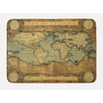 thumbnail image 1 of World Map Bath Mat, Ancient Old Chart Vintage Reproduction of 16th Century Atlas Print, Non-Slip Plush Mat Bathroom Kitchen Laundry Room Decor, 29.5 X 17.5 Inches, Sand Brown Slate Blue, Ambesonne, 1 of 2