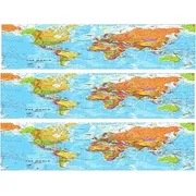 World Map Birthday Cake Side Strip Edible Images By TNCT