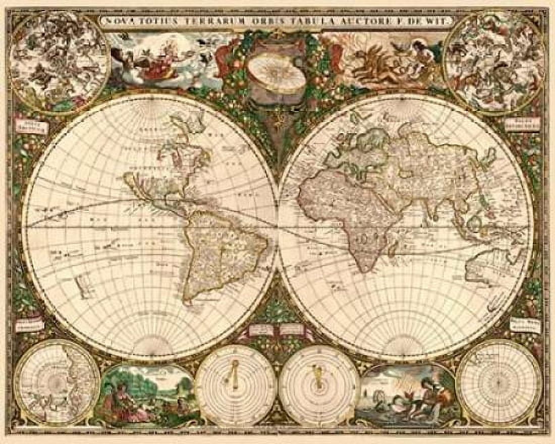 World Map Canvas Art - Frederick De Wit (24 x 30)