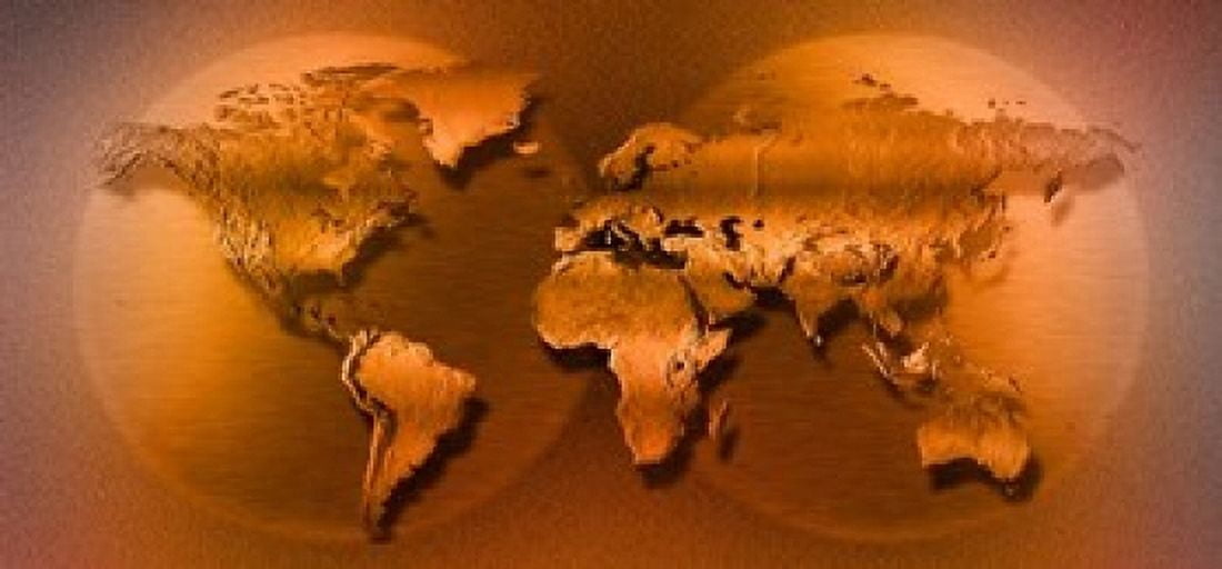 World Map Canvas Art - Panoramic Images (26 x 12)