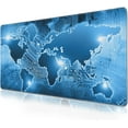 thumbnail image 1 of World Map Circuit Board Mouse Pad (31.5x11.8 in) Extended Gaming Mousepad Non-Slip Rubber Base Desk mat for Desktop with Stitched Edges Computer mat for Desk XL, 1 of 5