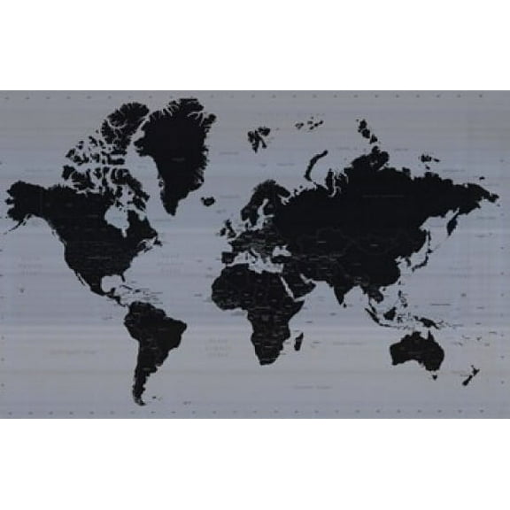 World Map - Contemporary (mercator projection) Poster (36 x 24)