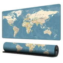 World Map Desk Pad | Extra Large Size for Keyboard & Mouse, Durable & Stain Resistant, Stylish Protection Pad for Office or Entertainment
