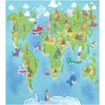 thumbnail image 1 of World Map Dishwasher Magnet Covers for The Front Magnetic Dishwasher Cover Home Cabinet Decals 20" x 26" Refrigerator Door Home Decor, 1 of 5
