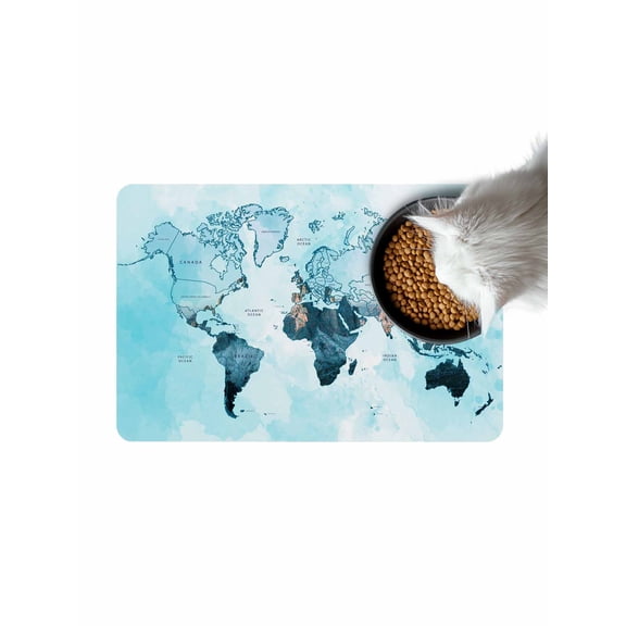 World Map Doormat Non Slip Diatomaceous Earth Door Mat Absorbent Quick Dry Soft Washable Entrance Rug for Bathroom Laundry Room 24"x36"