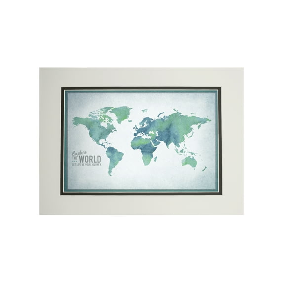 World Map, Explore the World, Watercolor