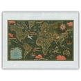 thumbnail image 1 of World Map - Fly Routes World Map - Planisphere - Vintage Airline Travel Poster by Lucien Boucher c.1948 - Japanese Unryu Rice Paper Art Print (Unframed) 12 x 16 in, 1 of 4