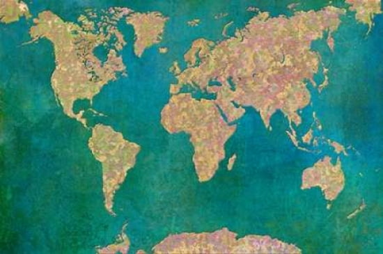 World Map II Canvas Art - Cora Niele (12 x 18)