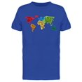 thumbnail image 1 of World Map In Continents T-Shirt Men -Image by Shutterstock, Male Large, 1 of 2