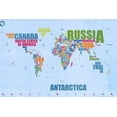 thumbnail image 1 of World Map _ In Words Poster Poster Print (36 x 24), 1 of 1