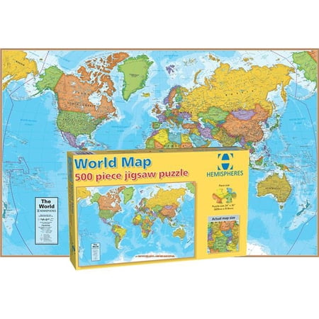World Map Jigsaw Puzzle, 500 Piece