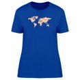 thumbnail image 1 of World Map Made Of Flowers T-Shirt Women -Image by Shutterstock, Female XX-Large, 1 of 2