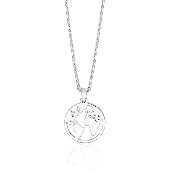 World Map Necklace Mother Earth Necklace Long Distance Travel Gift
