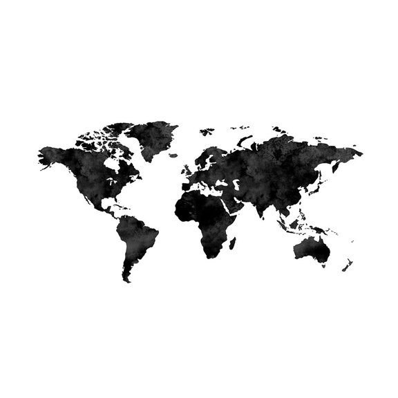 World Map No.1 Poster Print - Miuus Studio The (36 x 24)