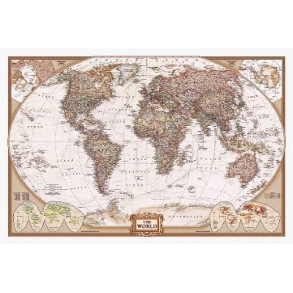 World Map Poster - 22 x 34 inches