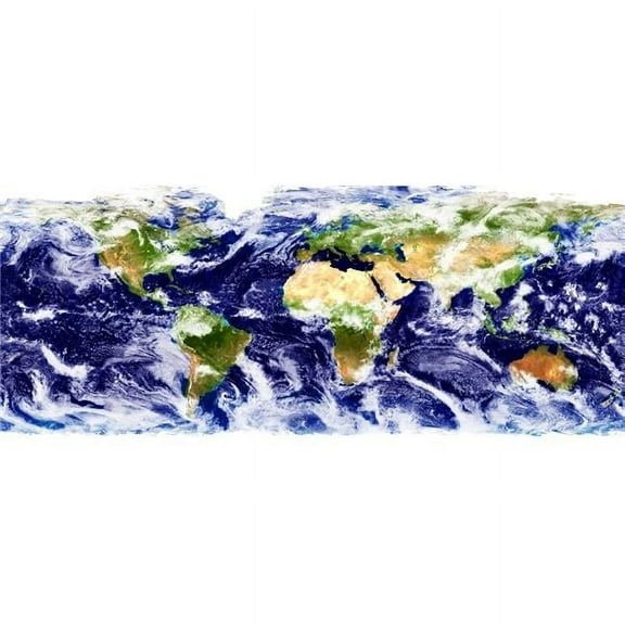 World Map Poster Print by Chris & Kate Knorr, 36 x 14 - Large