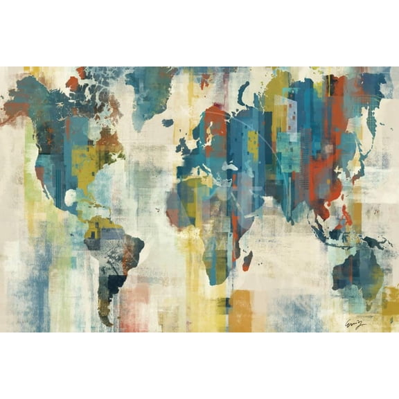 World Map, Unframed Art Print Wall Art by Eric Yang Sold by Art.Com
