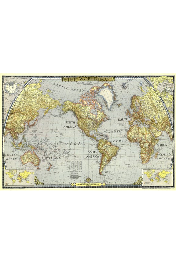 World Map V CANVAS OR PRINT WALL ART
