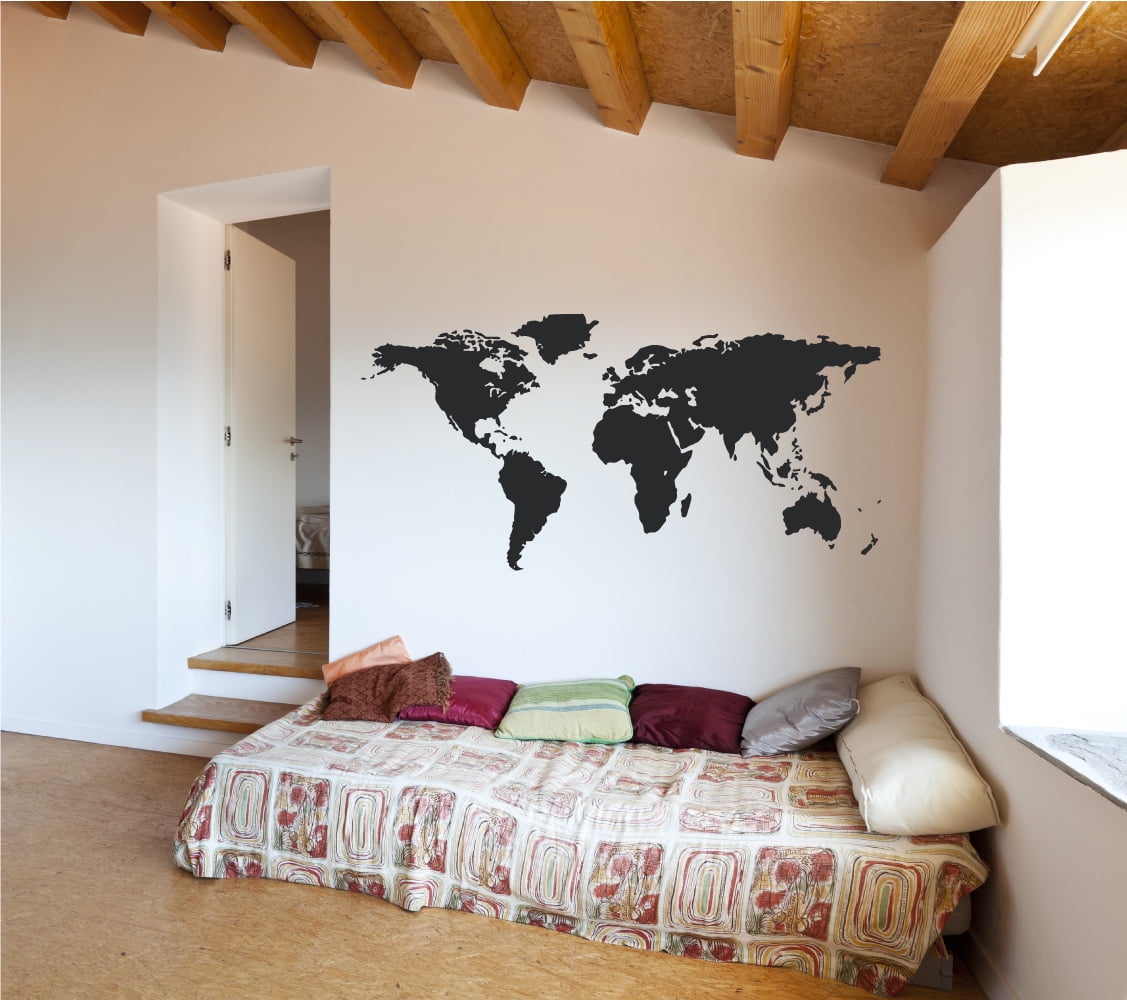 World Map Wall Art Earth Atlas Decal Sticker