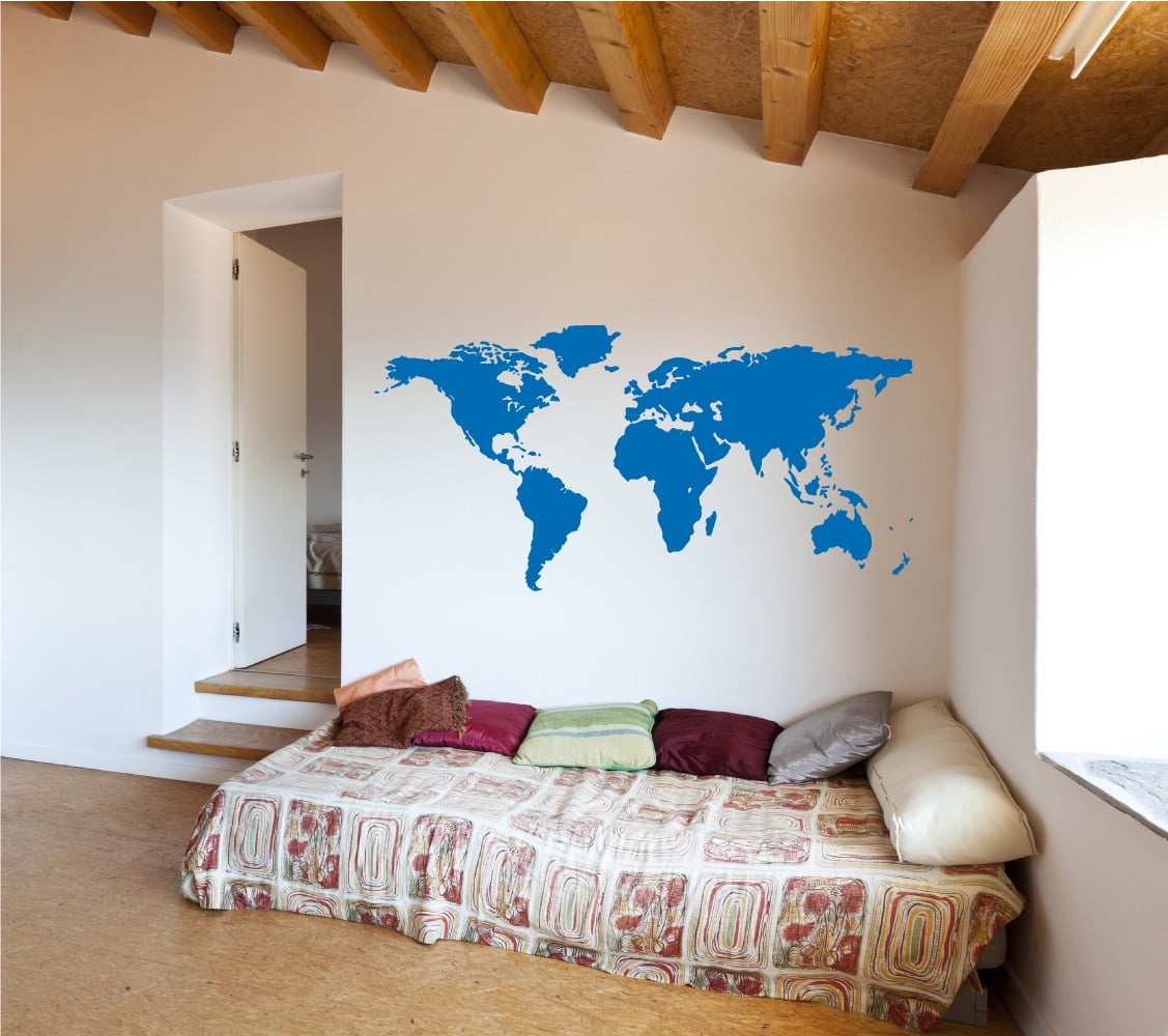 World Map Wall Art Earth Atlas Decal Sticker
