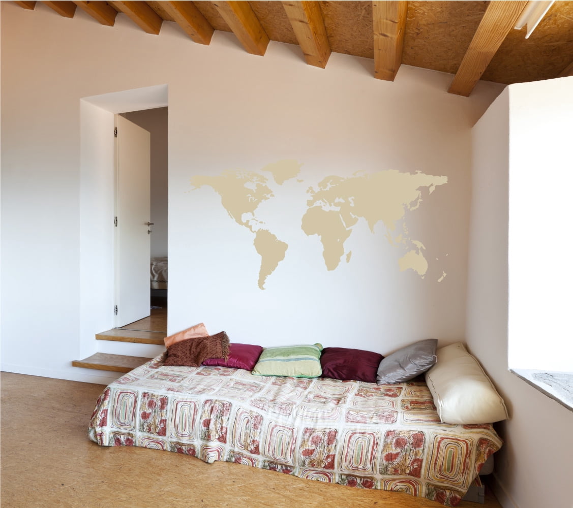 World Map Wall Art Earth Atlas Decal Sticker