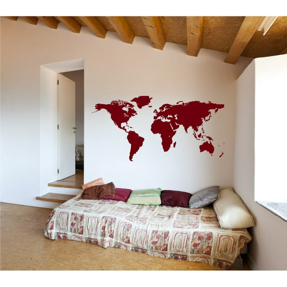 World Map Wall Art Earth Atlas Decal Sticker